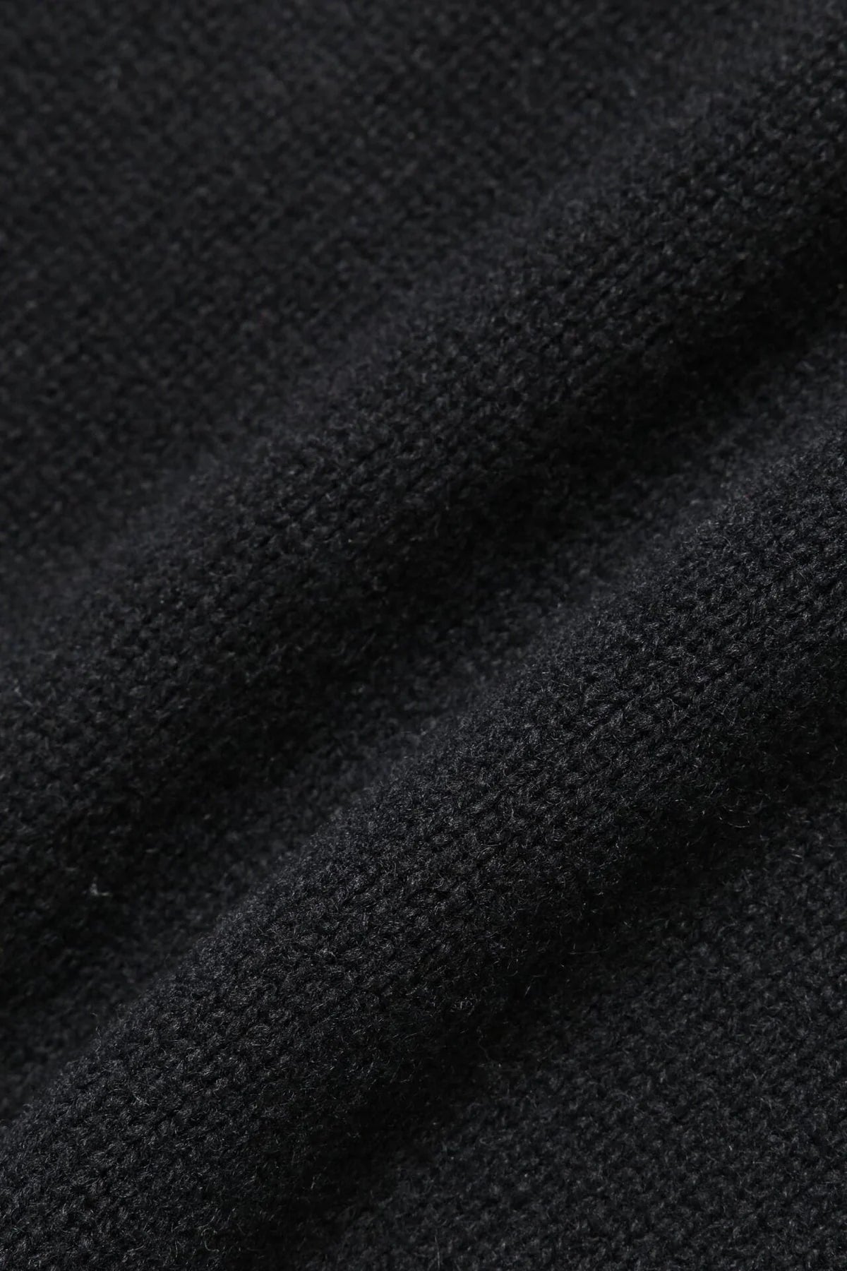 And Wander Unisex Shetland Wool Sweater - Black