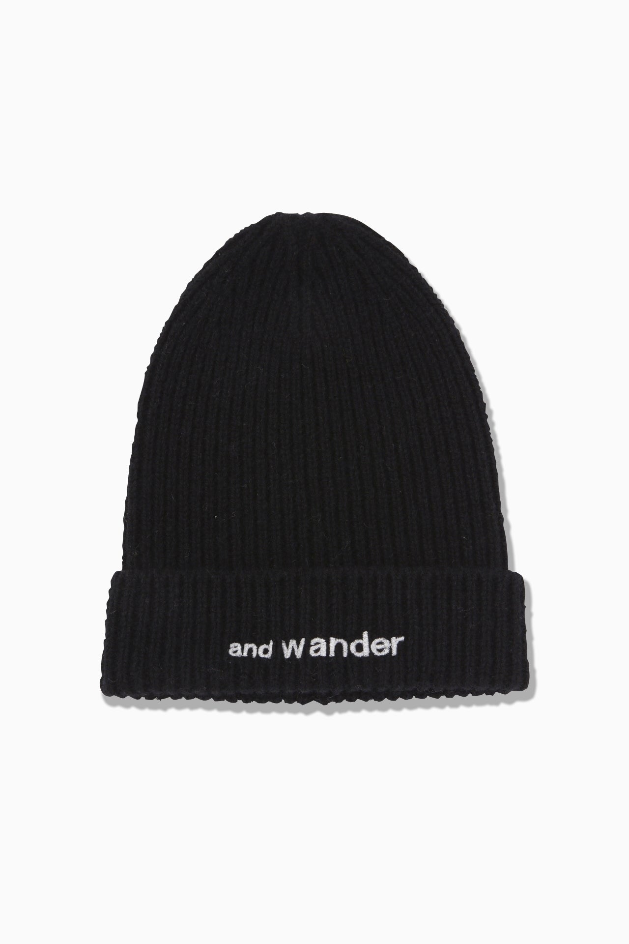 And Wander Unisex Shetland Wool Knit Cap - Black