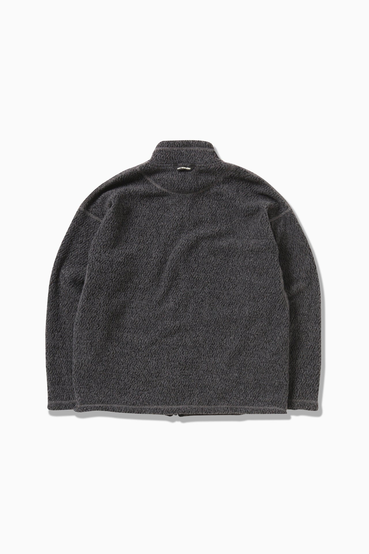 And Wander Unisex Re Wool Zip Jacket - Charcoal