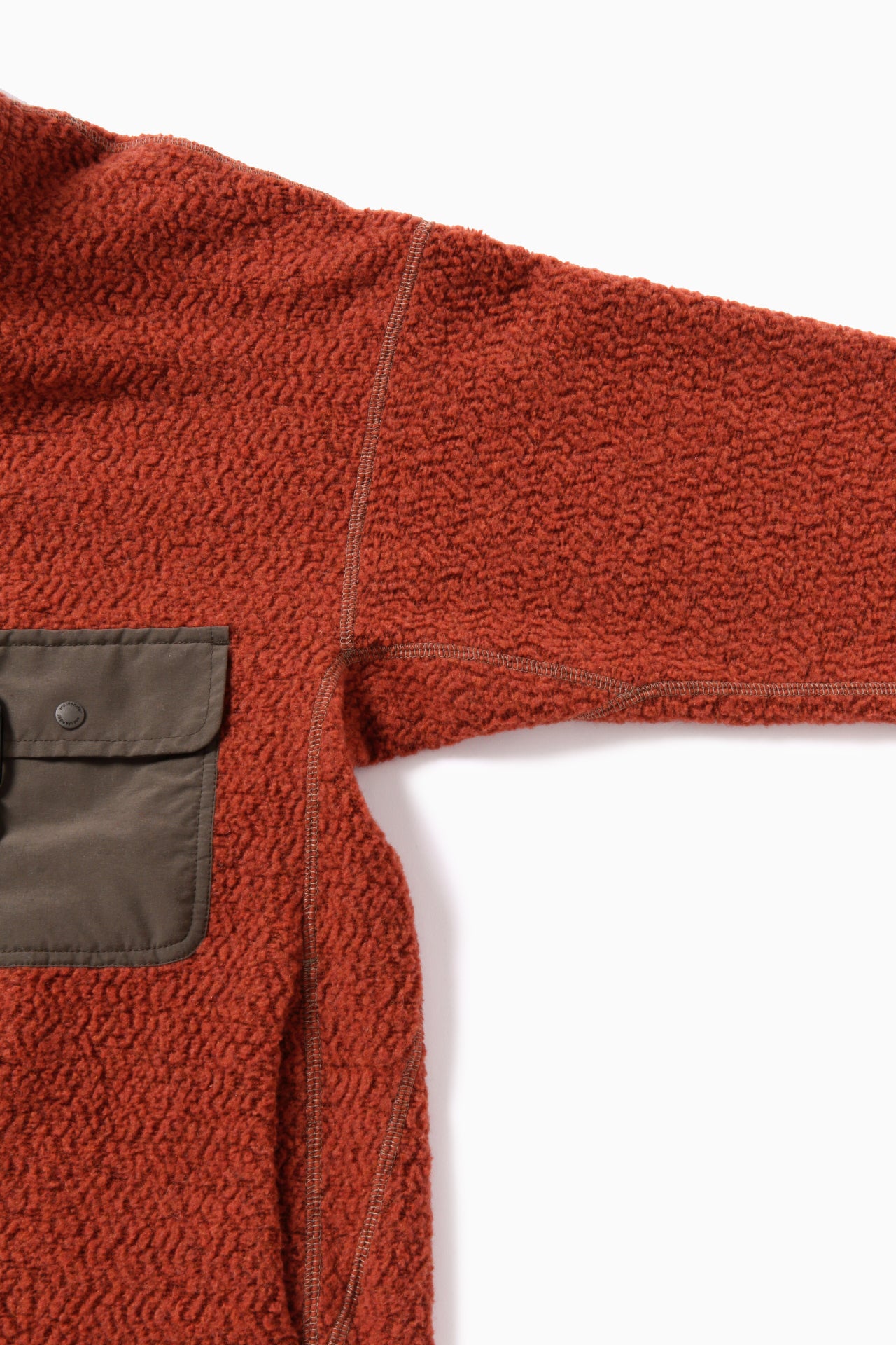 And Wander Unisex Re Wool Zip Jacket - Red