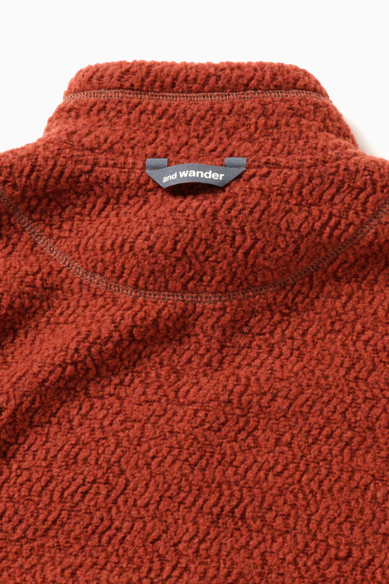 And Wander Unisex Re Wool Zip Jacket - Red