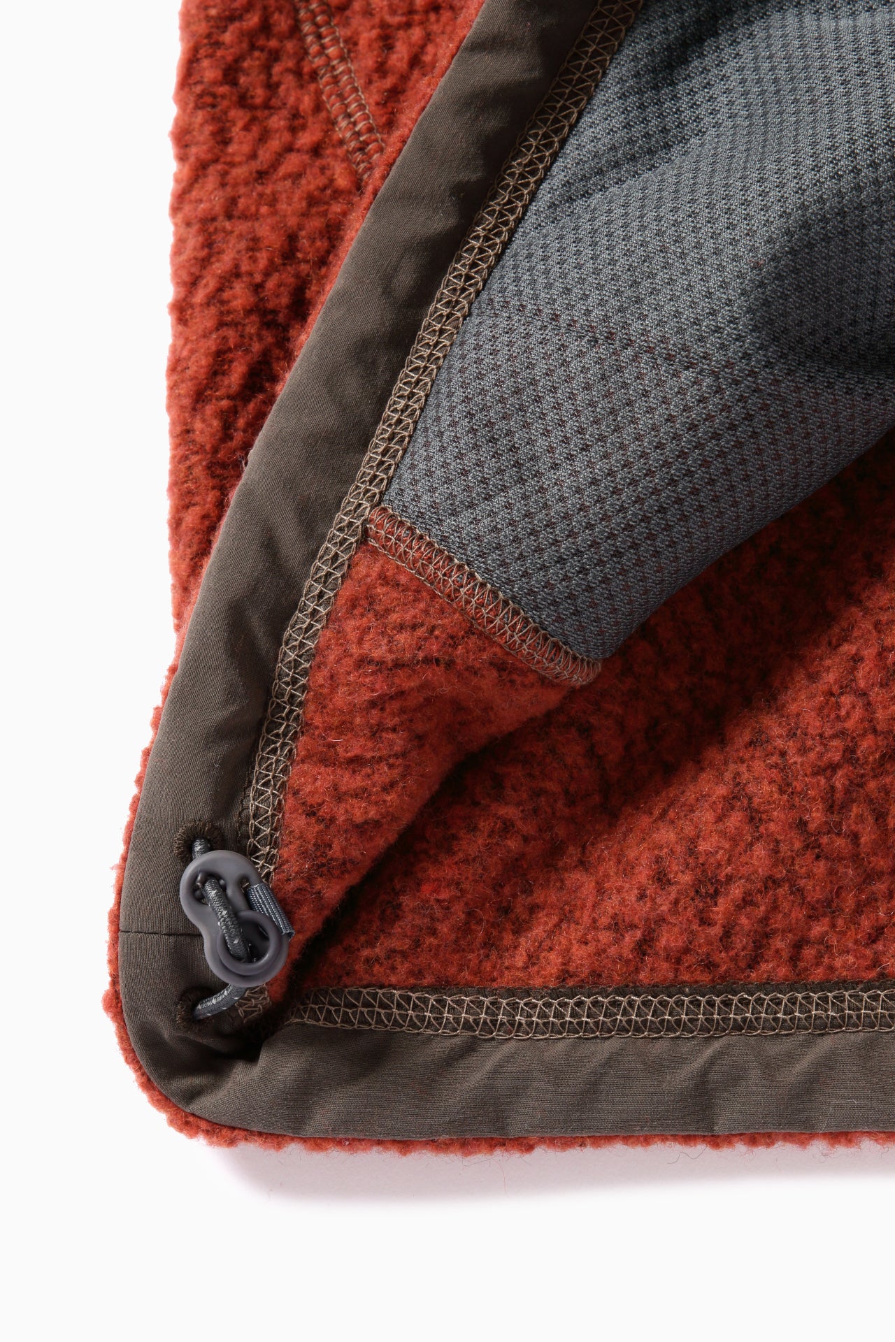 And Wander Unisex Re Wool Zip Jacket - Red