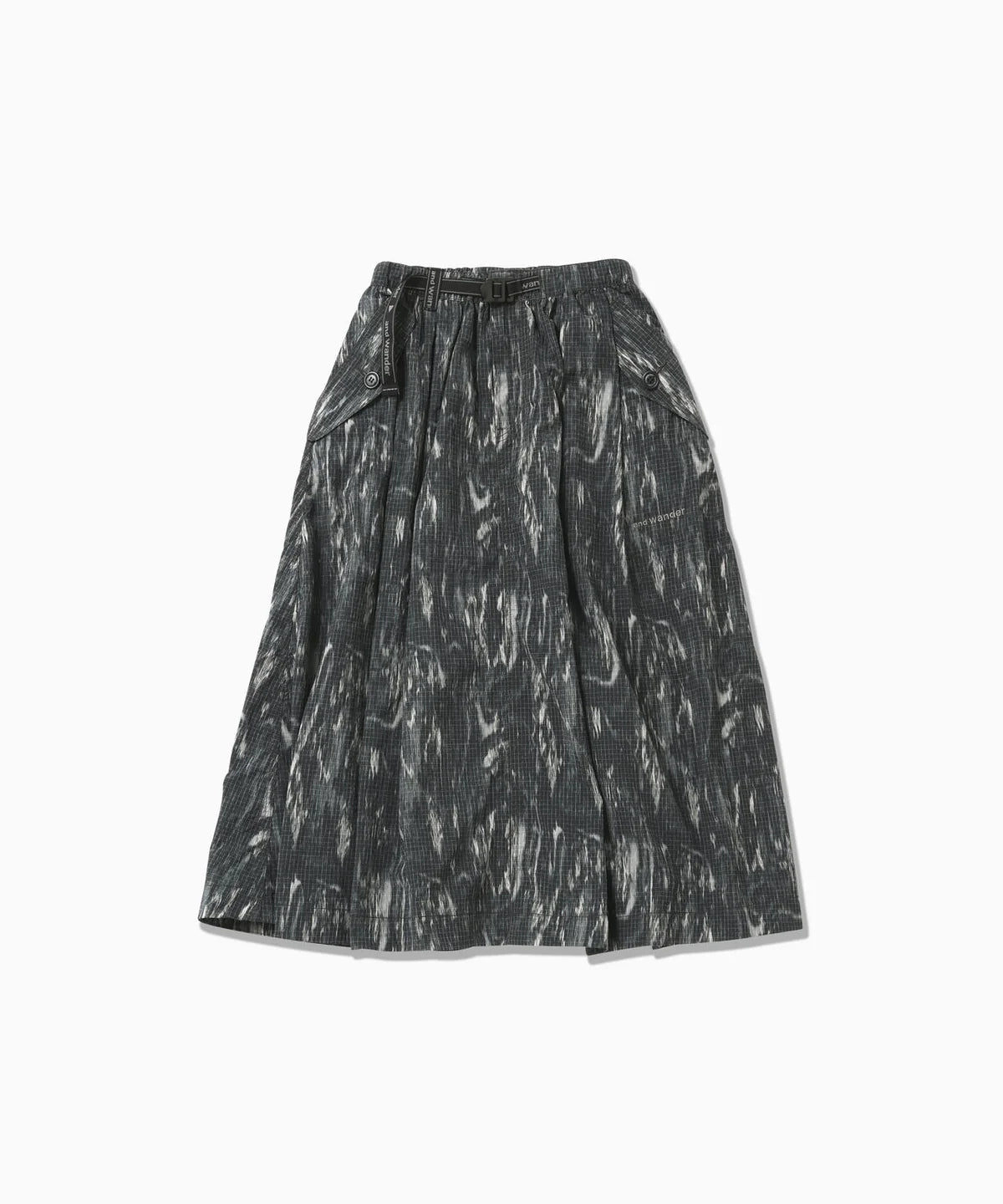 And Wander Printed Ripstop Cargo Skirt