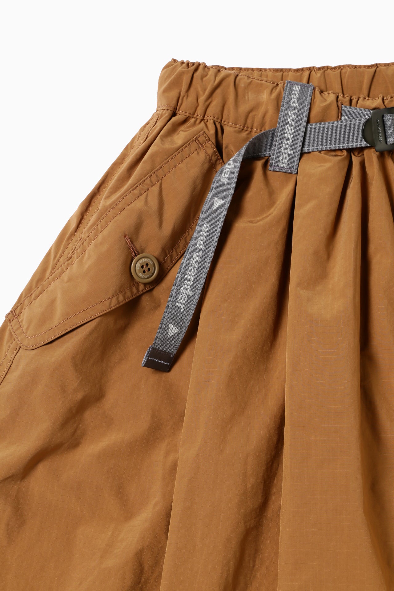 And Wander Oversized Cargo Skirt - Light Brown