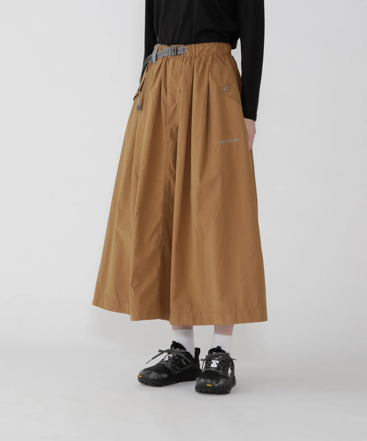 And Wander Oversized Cargo Skirt - Light Brown