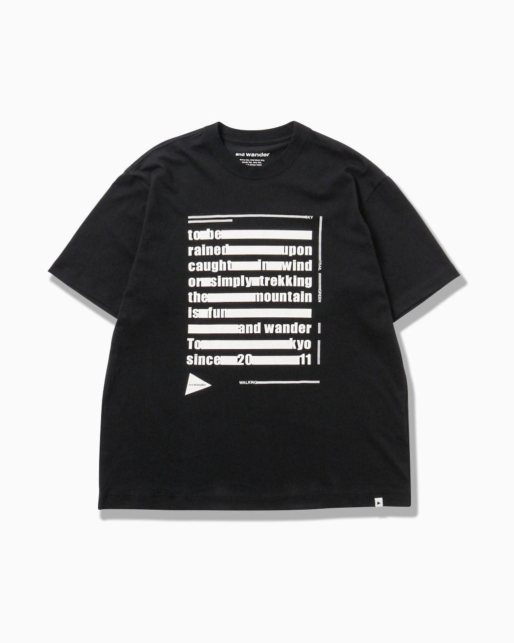 And Wander Unisex Typography Printed Short-sleeve Shirt