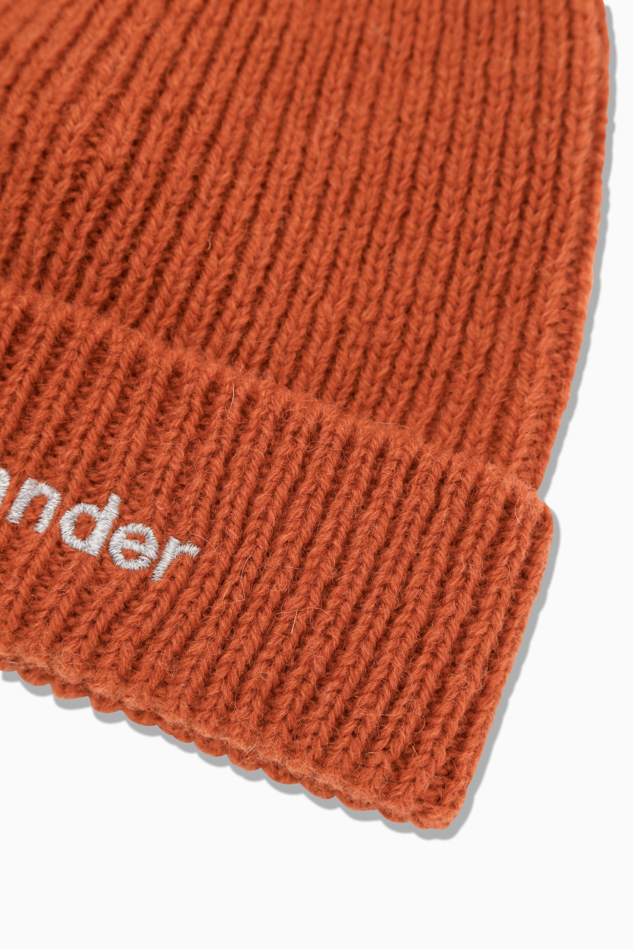 And Wander Unisex Shetland Wool Knit Cap - Orange