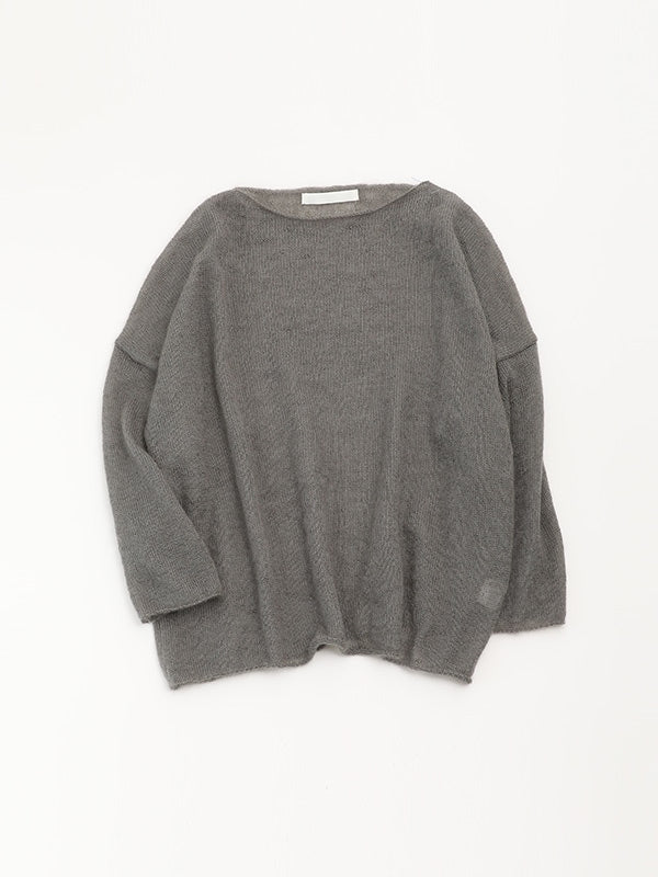 evam eva Silk/Mohair Pullover - Otter Gray