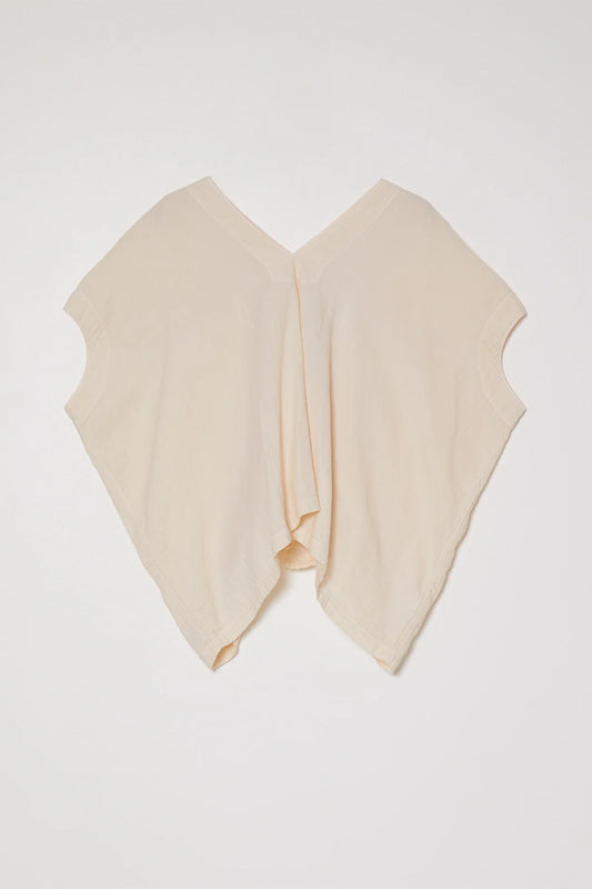 Atelier Delphine Celeste Crinkle Cotton Top - Kinari (Off-white)