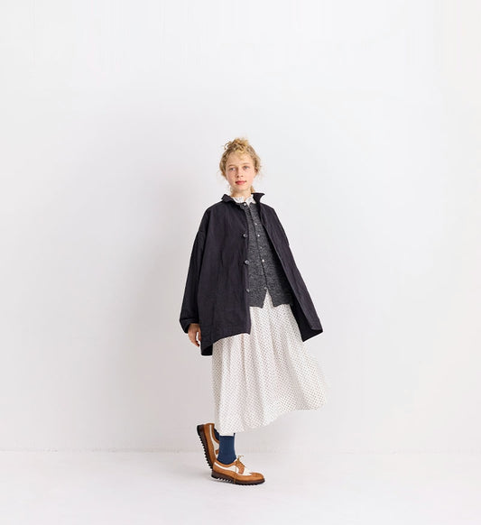 Veritecoeur Garment Dye Short Coat - Black