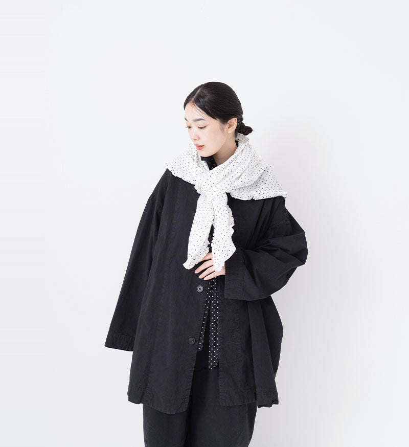 Veritecoeur Garment Dye Short Coat - Black