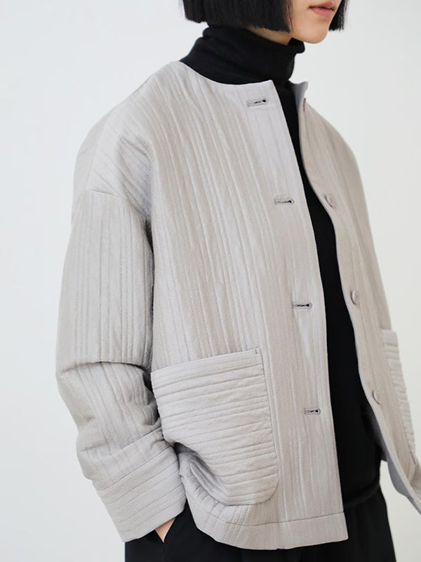 evam eva Quilting Jacket - Black