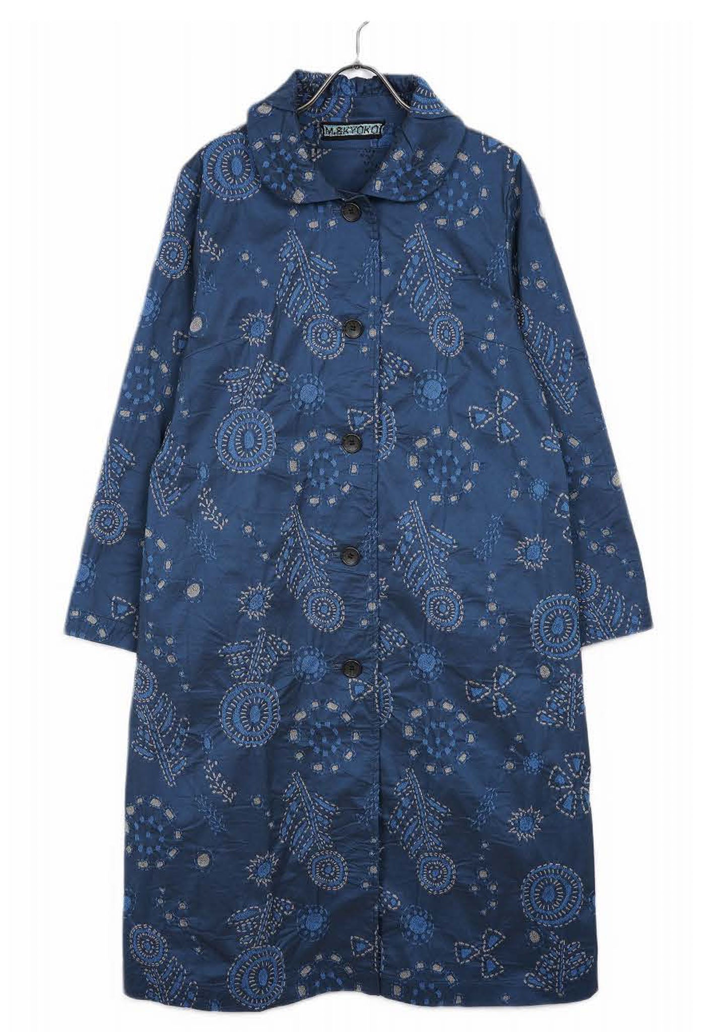 M. & Kyoko woven Coat - Dark Blue (1482)