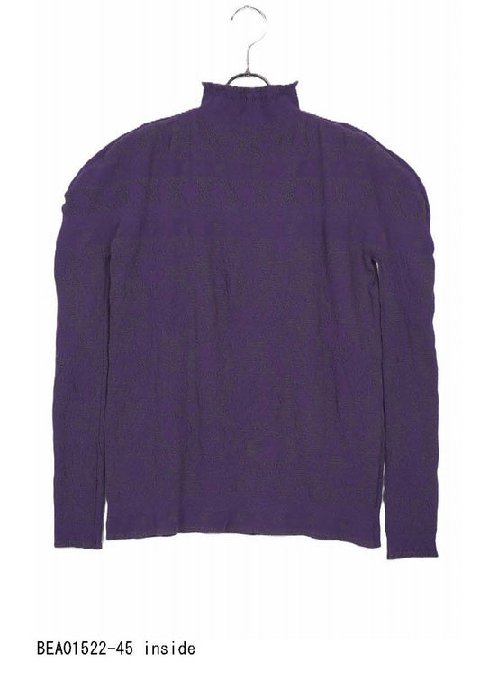 M. & Kyoko Reversible Woven Pullover - Khaki /Purple (1522)