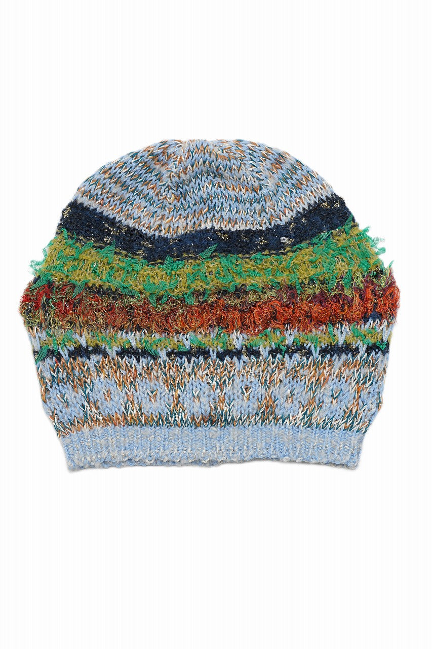 M Kyoko Knitted Hat - Sax