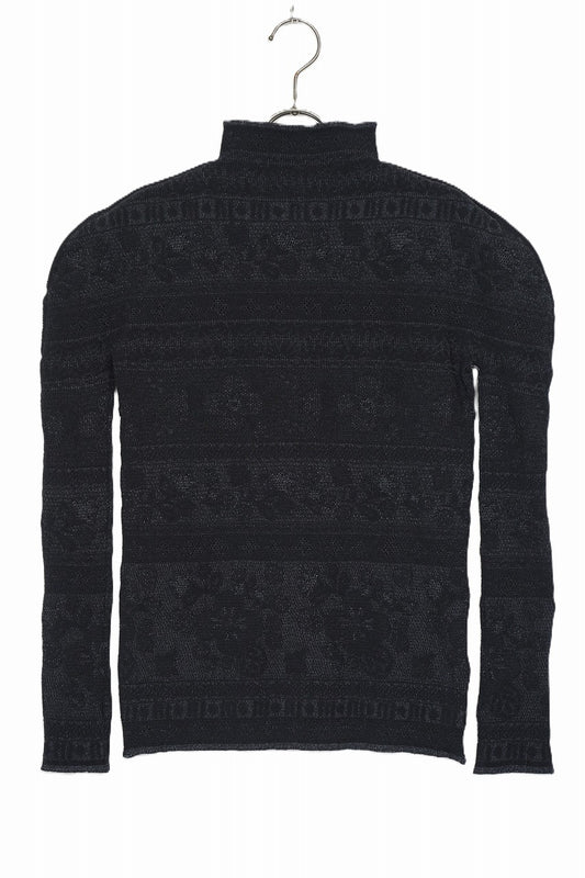 M & Kyoko Reversible Knitted Pullover - Black/Grey