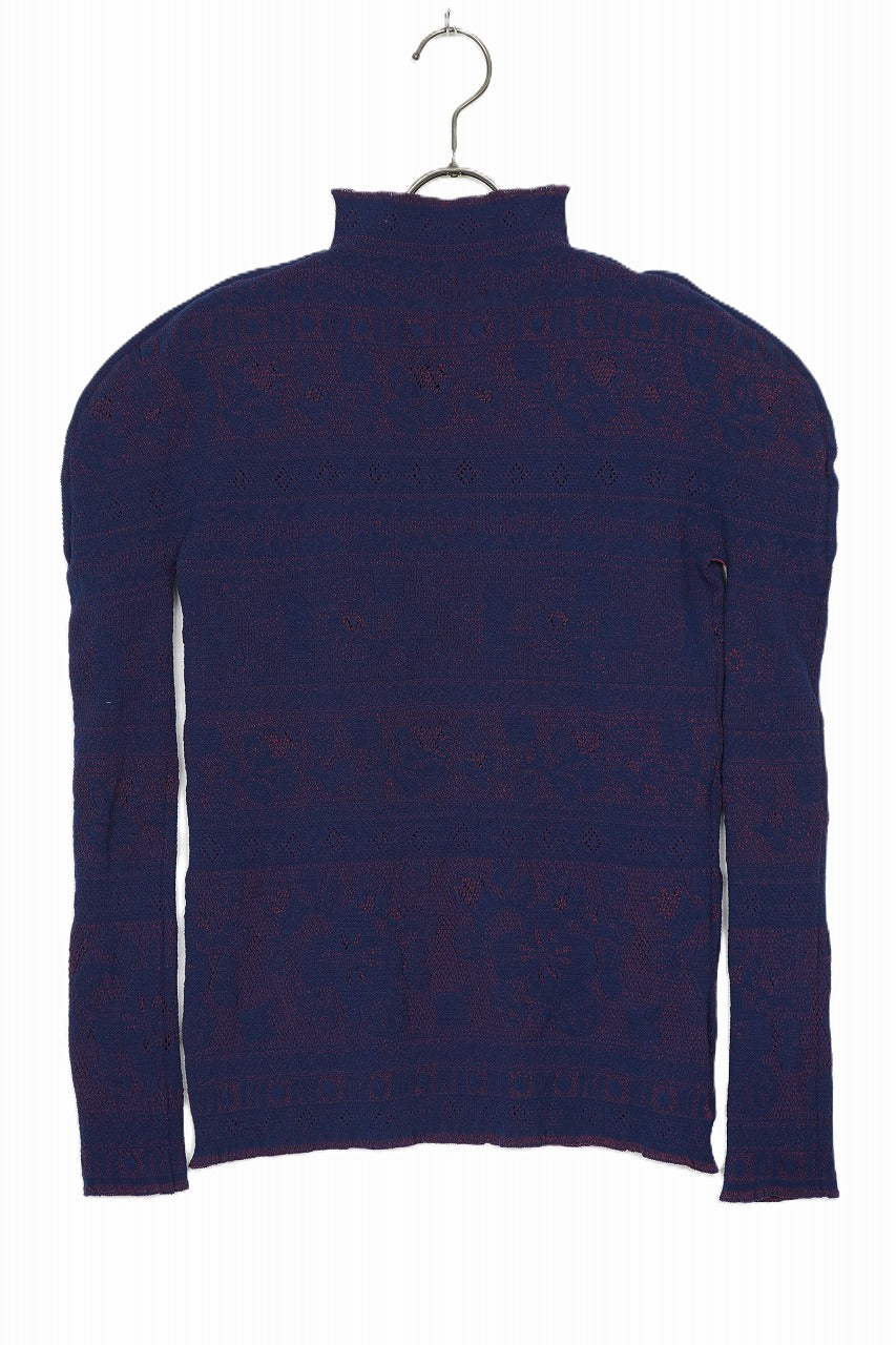 M & Kyoko Reversible Knitted Pullover - Red/Purple