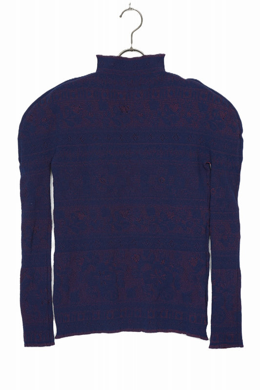 M & Kyoko Reversible Knitted Pullover - Red/Purple