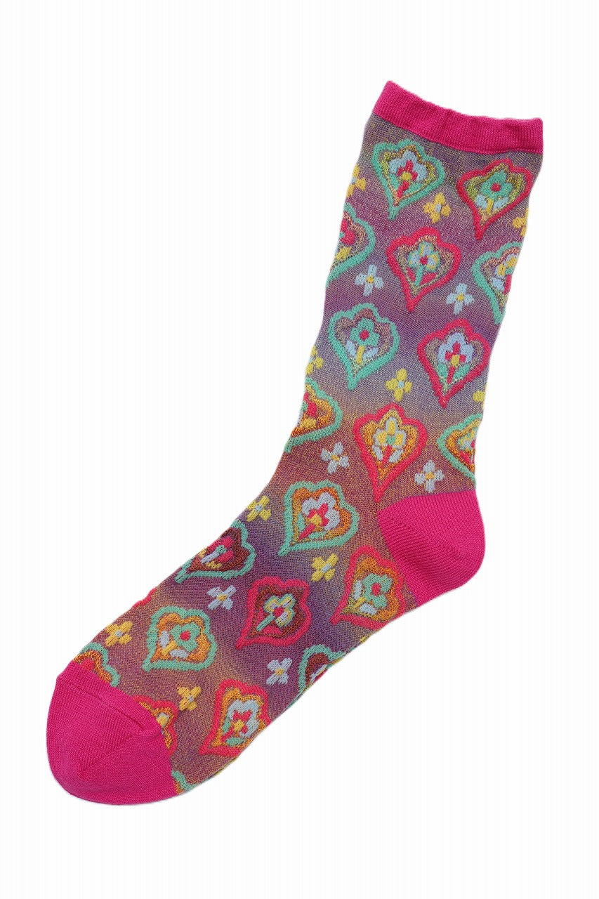 M. & Kyoko Wool/Cotton Socks - Pink