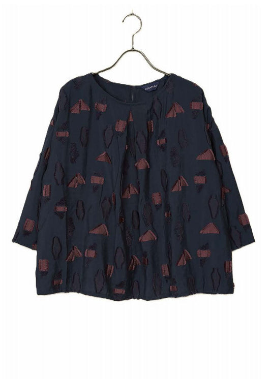 Fuga Fuga Woven Pullover - Dark Blue (7052)