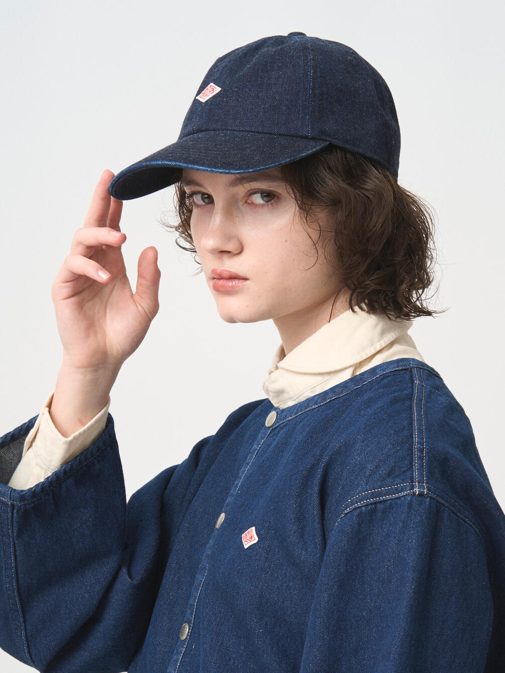 Danton 6 Panel Washed Denim Baseball Cap