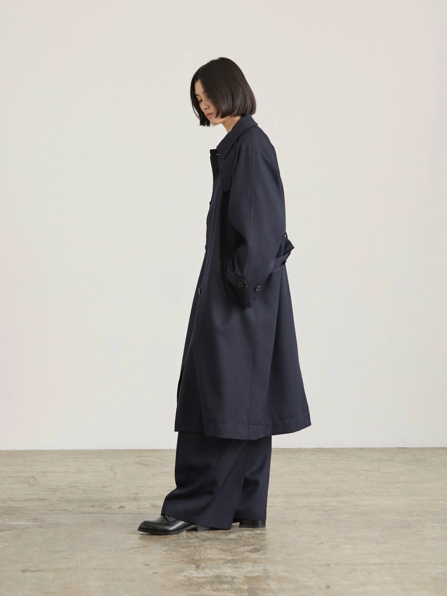 Nicholson & Nicholson Figaro Wool Coat - Navy