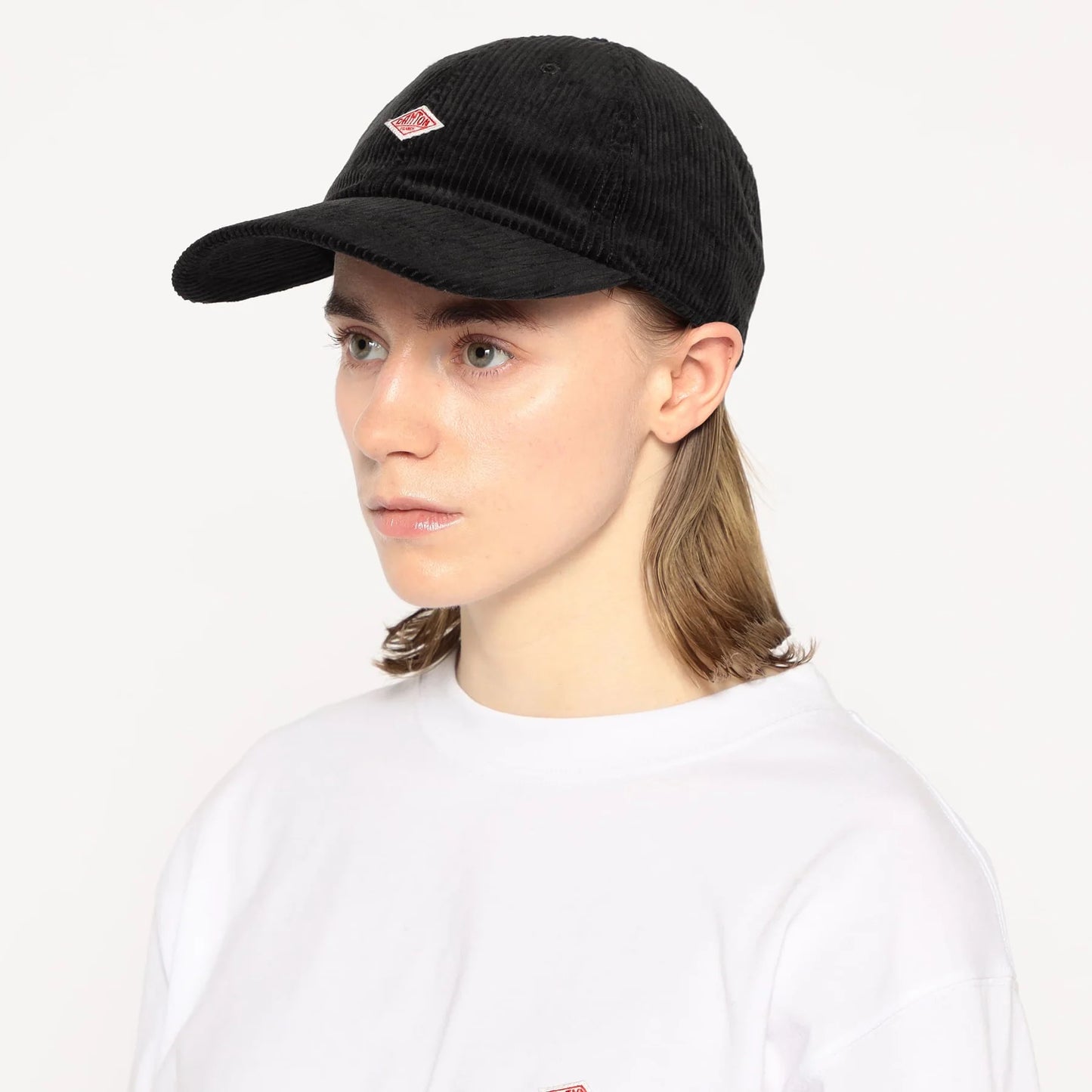 Danton 6-Panel Unisex Corduroy Baseball Cap - Black