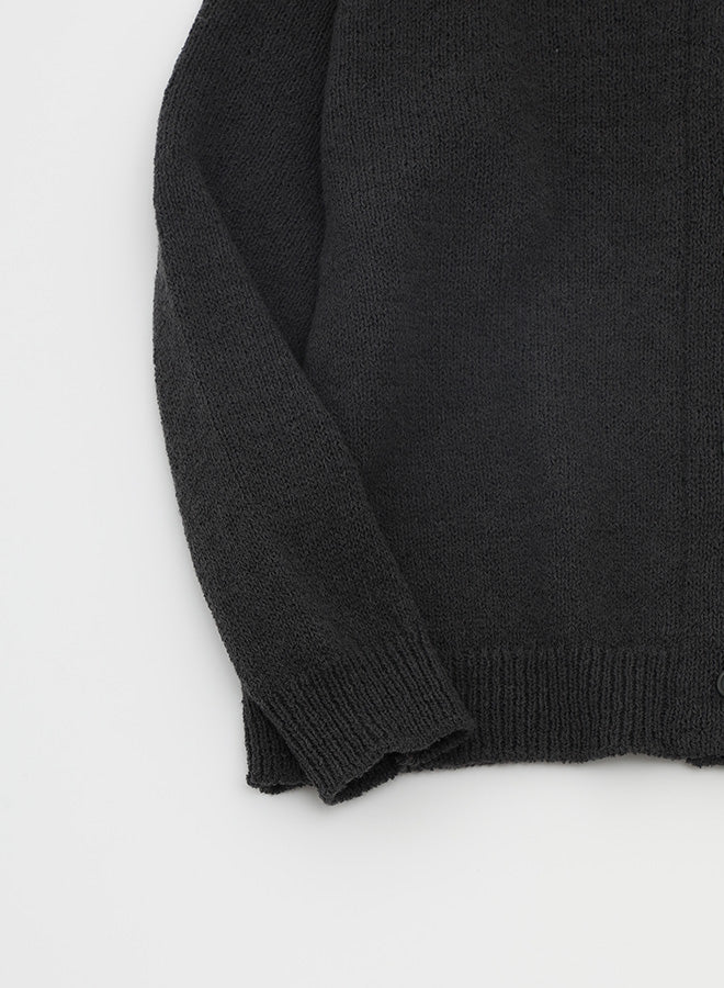 evam eva Wool Lily Cardigan - Stone Gray