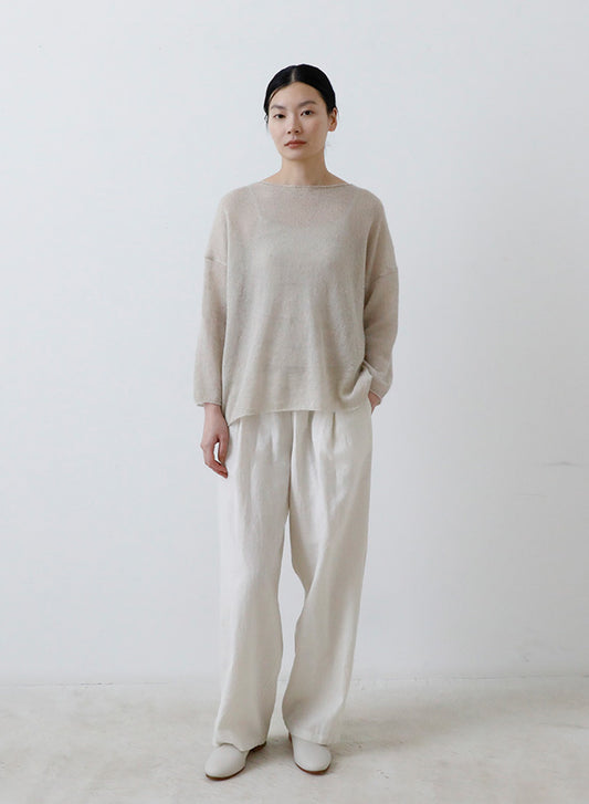evam eva Silk/Mohair Pullover - Grege