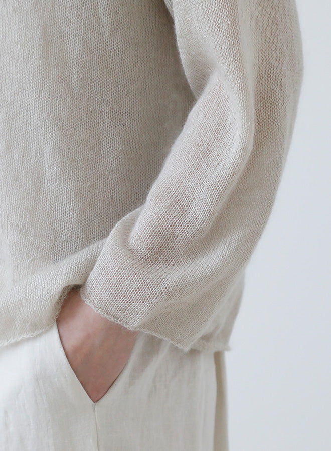 evam eva Silk/Mohair Pullover - Grege