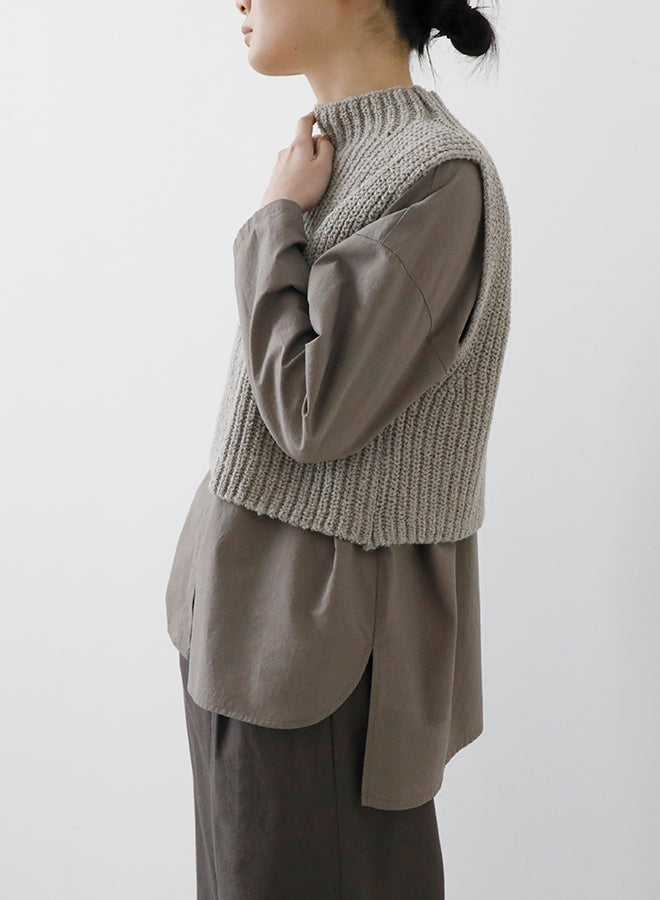 evam eva Wool Vest - Grege