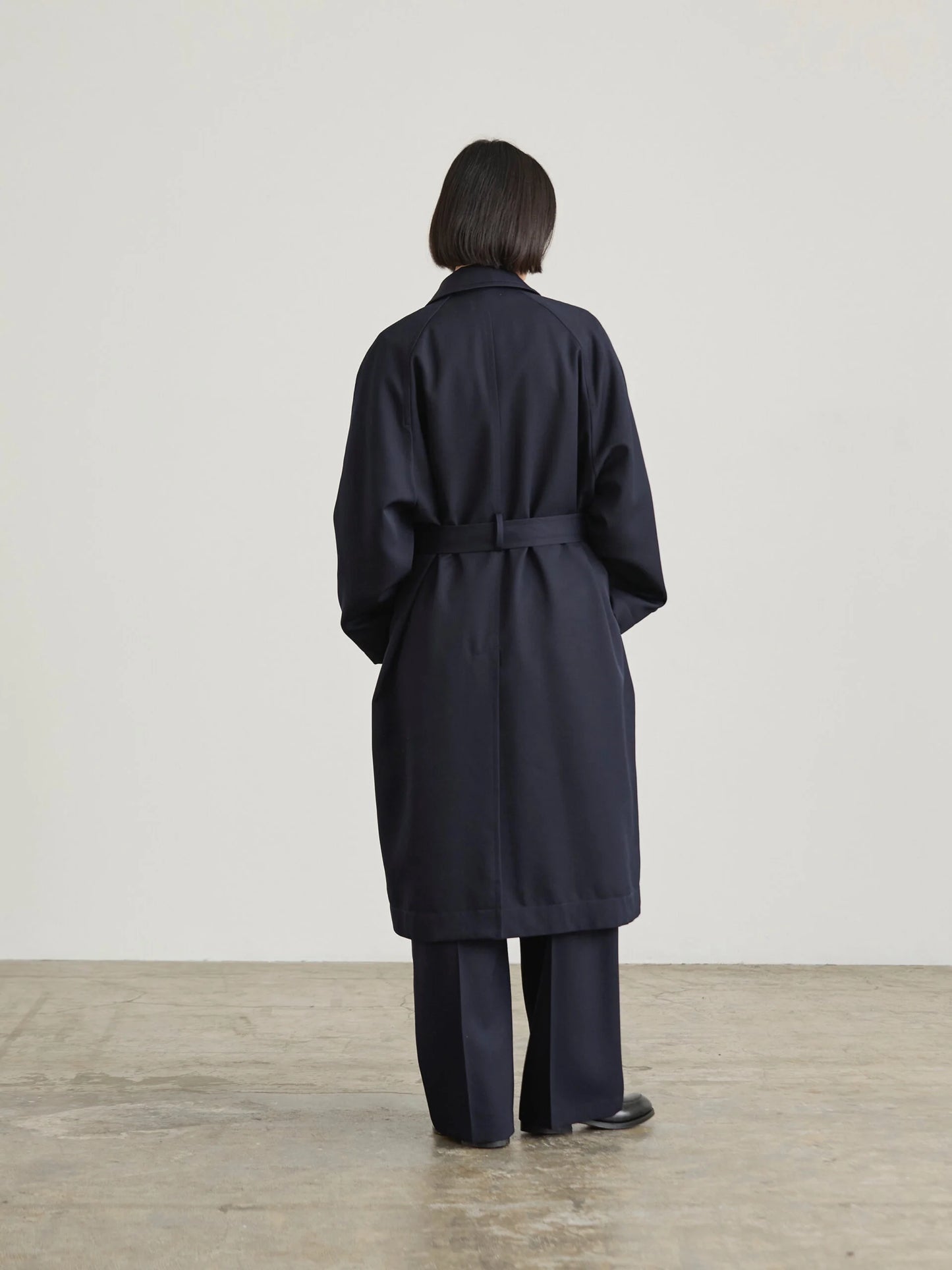 Nicholson & Nicholson Figaro Wool Coat - Navy