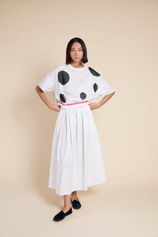 Francesca Marchisio Arrow Stripe Skirt - Black Stripe