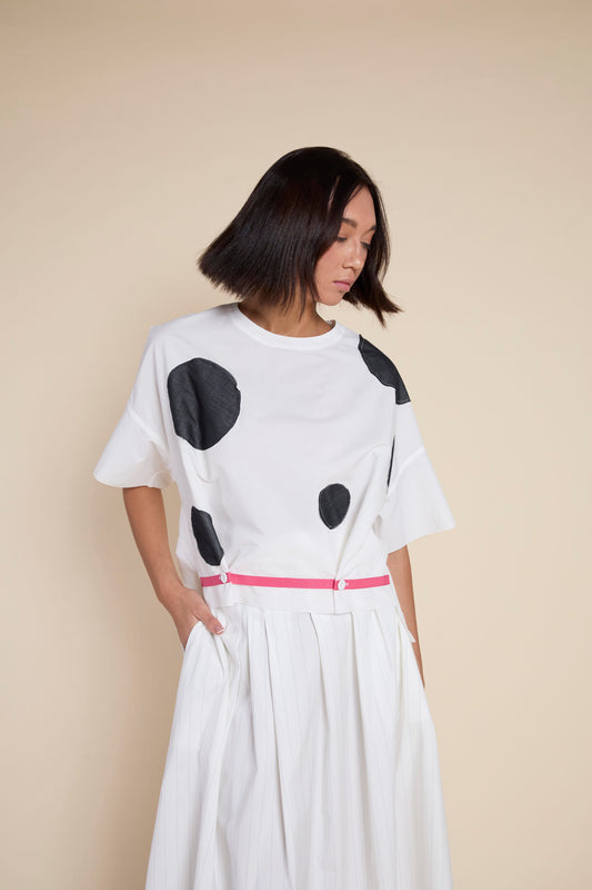 Francesca Marchisio Arrow Stripe Skirt - Black