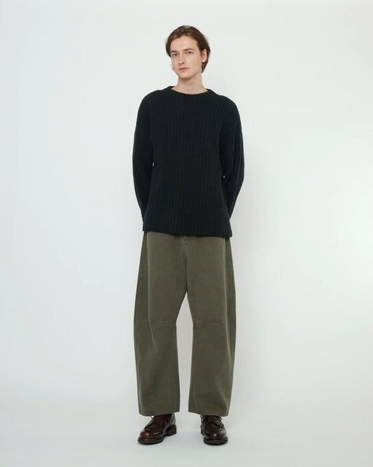 7115 by Szeki Unisex Curve Legged Work Trouser - Washed Olive