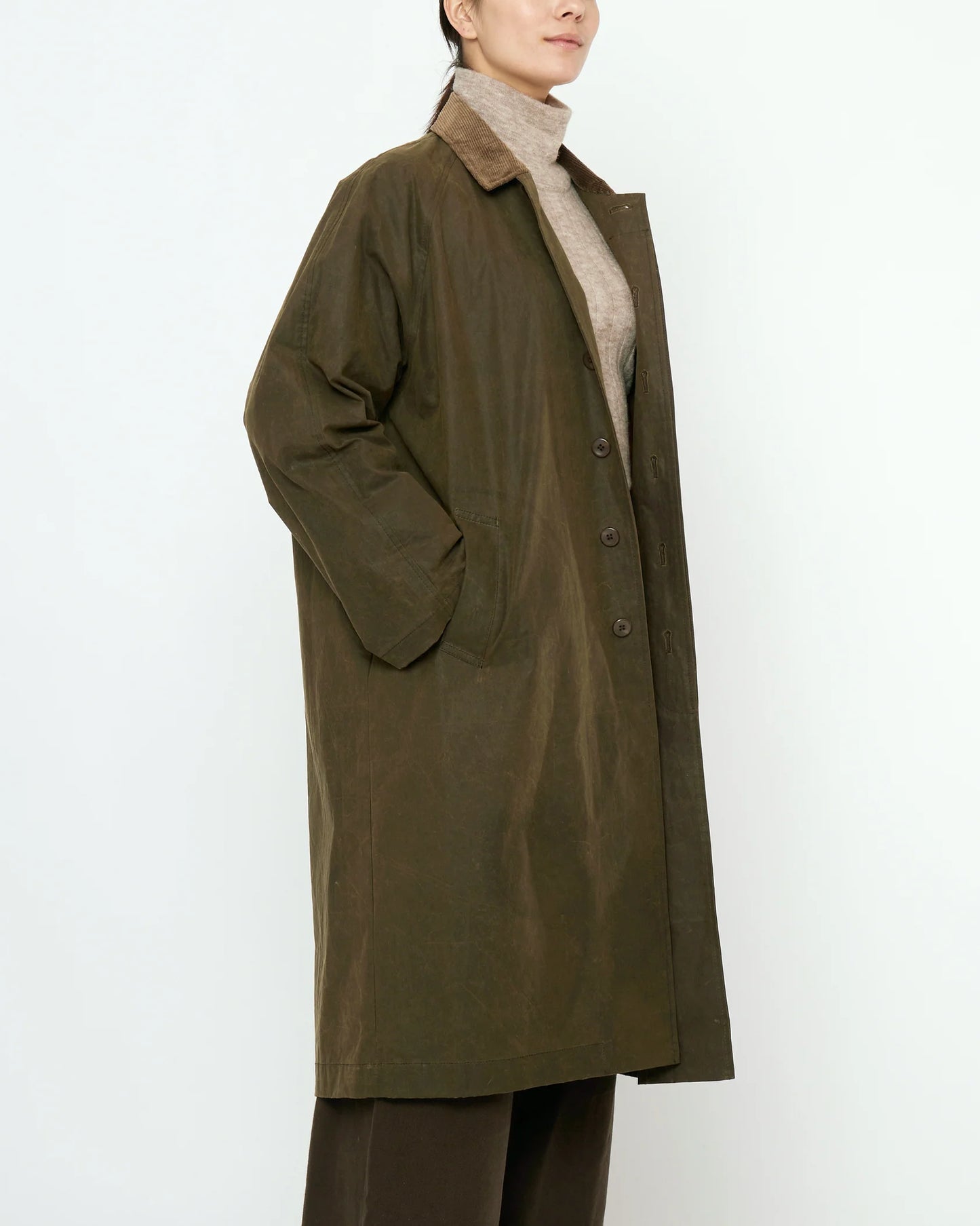 7115 by Szeki Unisex Signature Duster Coat - Fall Edition - Olive Brown