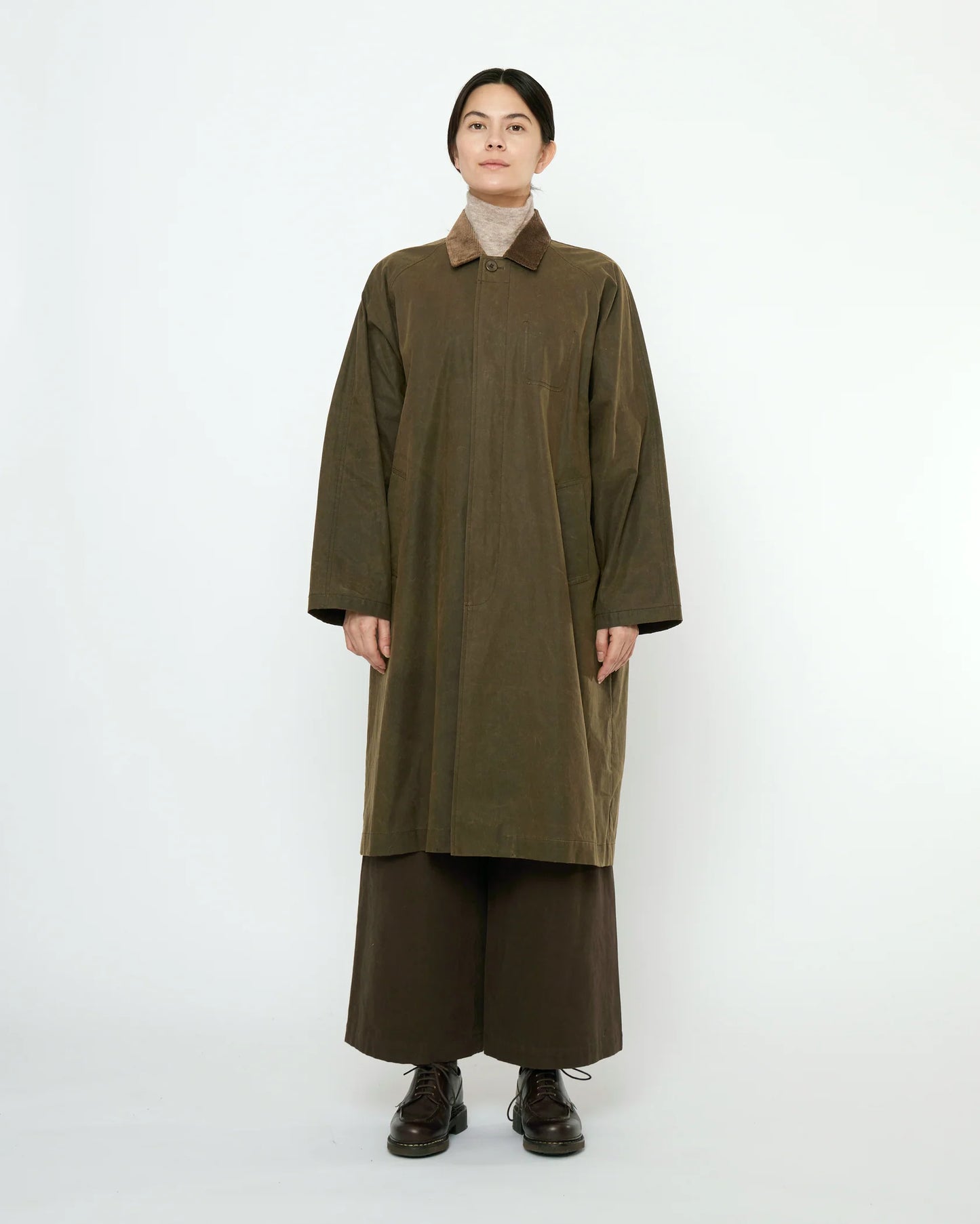 7115 by Szeki Unisex Signature Duster Coat - Fall Edition - Olive Brown