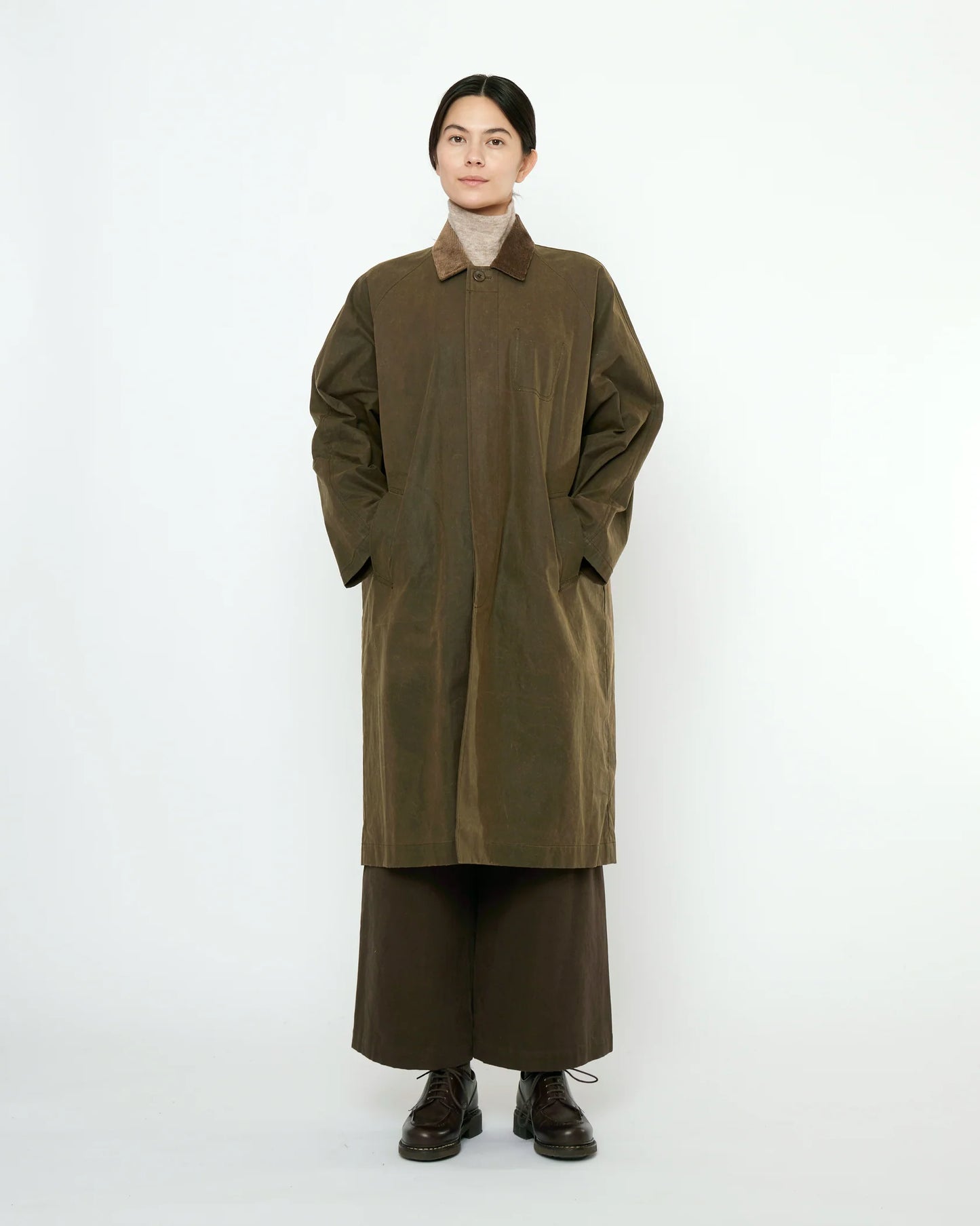 7115 by Szeki Unisex Signature Duster Coat - Fall Edition - Olive Brown