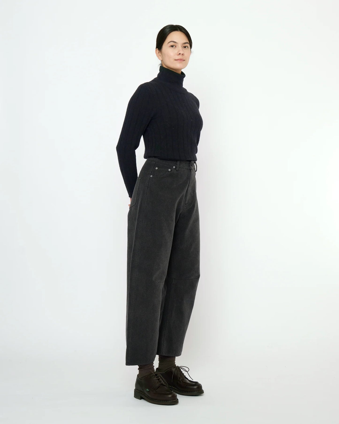 7115 by Szeki Unisex Curve Legged Work Trouser - Washed Black
