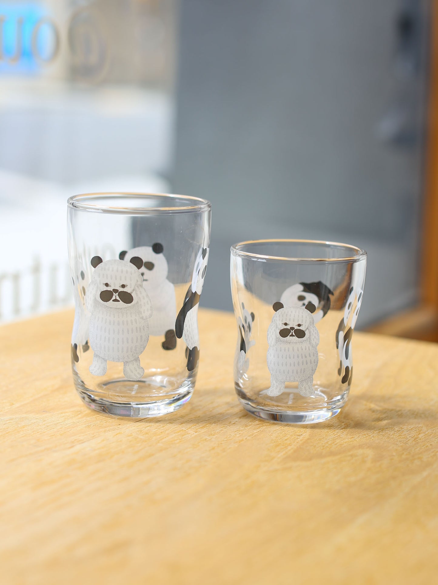 Aderia Panda Onsen Glass - Set of 2