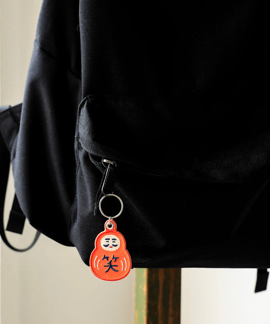 BEAMS JAPAN Embroidery Keychain - Daruma
