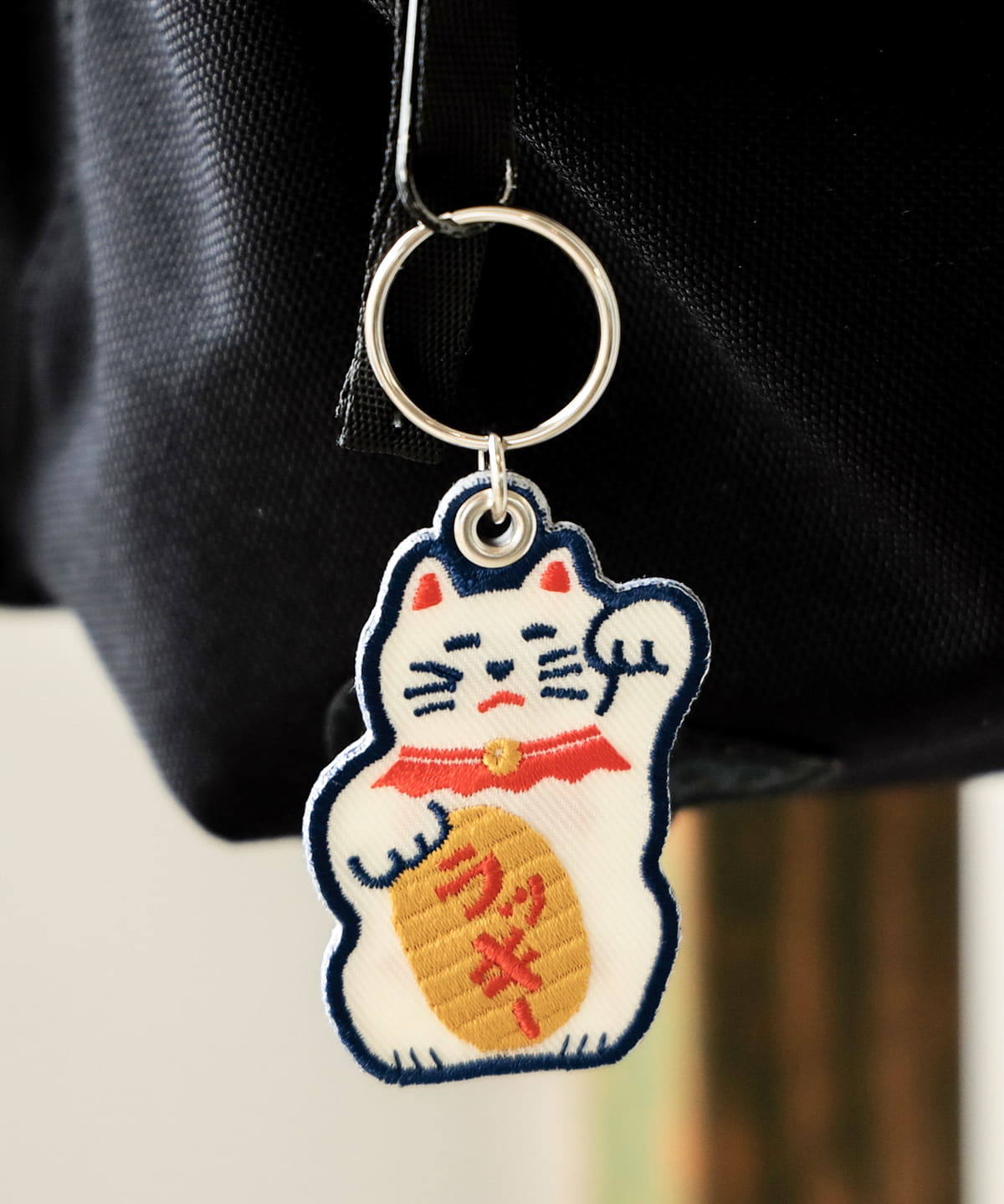 BEAMS JAPAN Embroidery Keychain - Cat