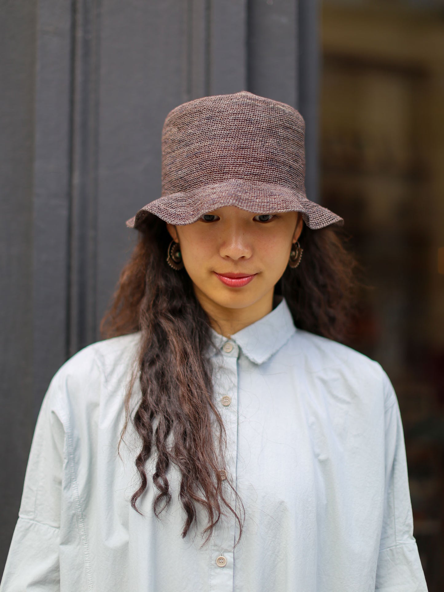Sophie Digard Handmade Straw Hat - Smoke