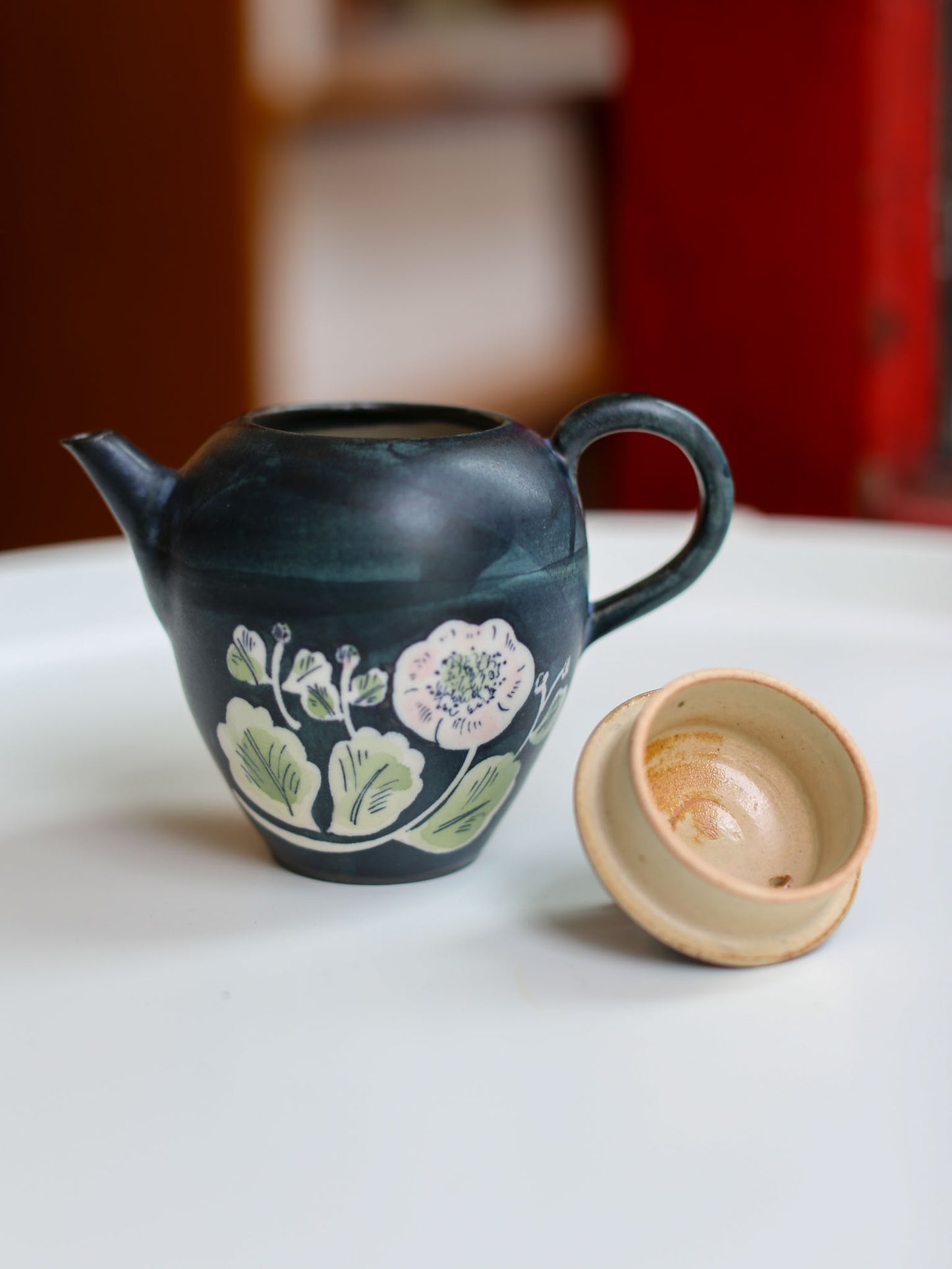 Pink Chrysanthemum Teapot by Otani Momoko (大谷桃子)