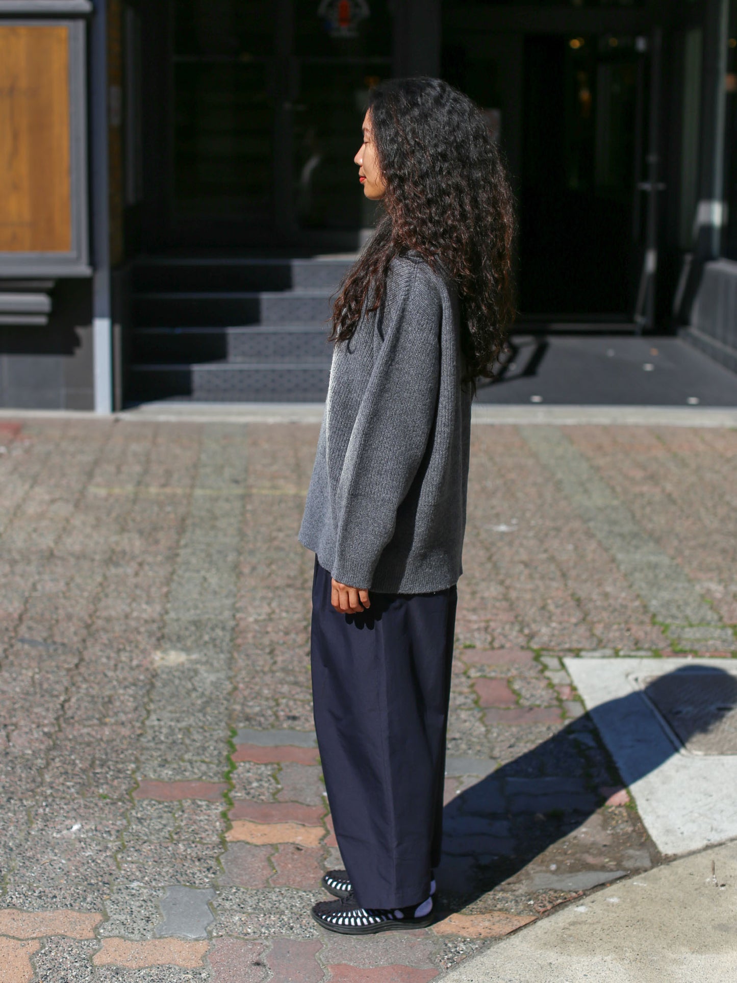 Nicholson & Nicholson Wavy Wool Knitted Sweater - Gray