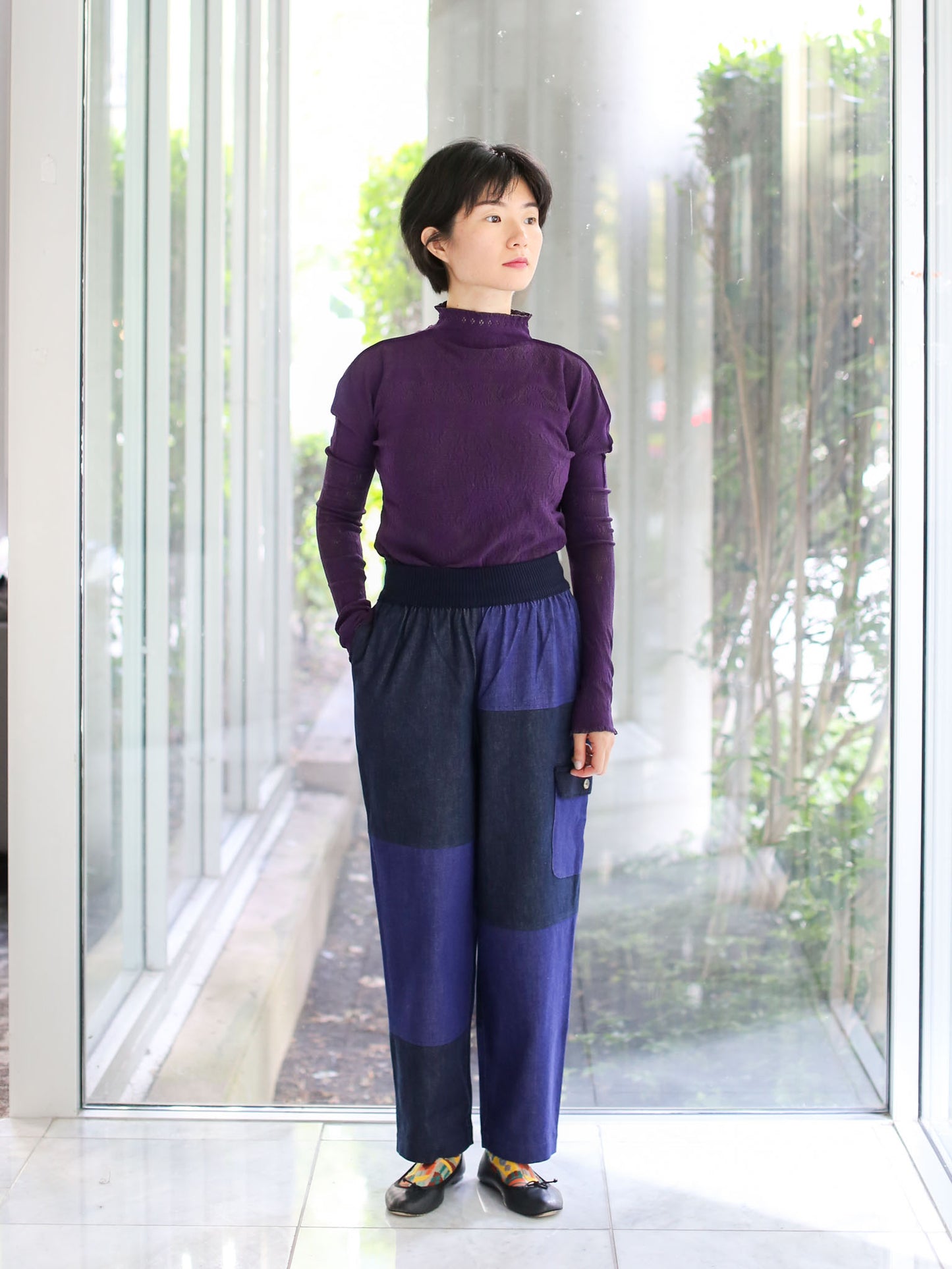M. & Kyoko Woven Pants - Dark Blue (1507)