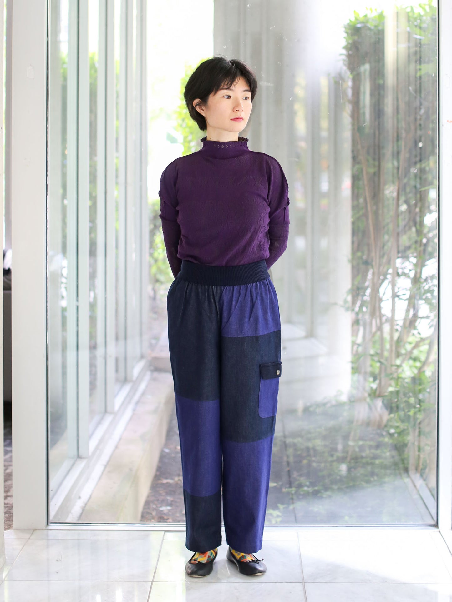 M. & Kyoko Woven Pants - Dark Blue (1507)