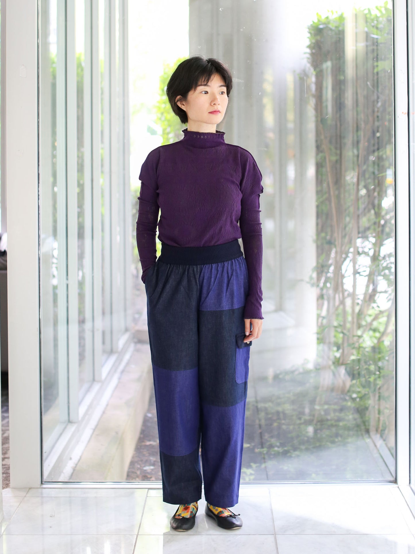 M. & Kyoko Woven Pants - Dark Blue (1507)