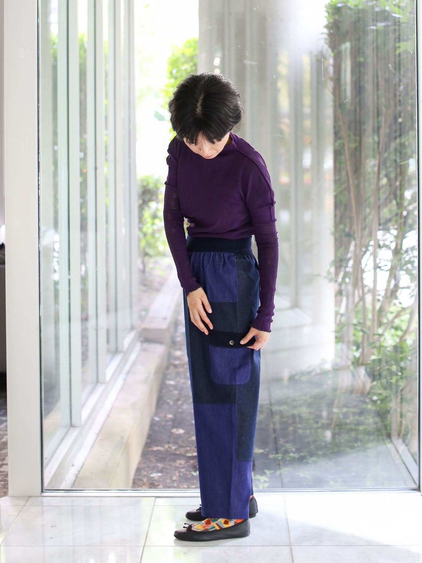 M. & Kyoko Woven Pants - Dark Blue (1507)