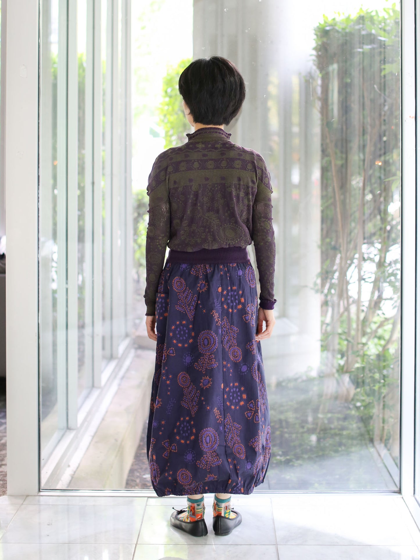 M. & Kyoko Woven Skirt- Purple (1483)